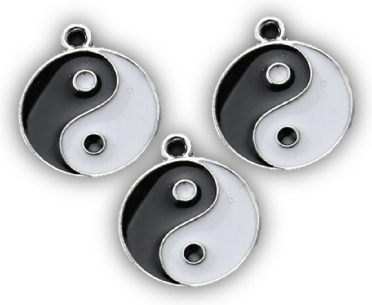 Yin Yang hangers - 3stuks - Hanger -  /kralen - Bedeltjes yin-yang | BE 763.